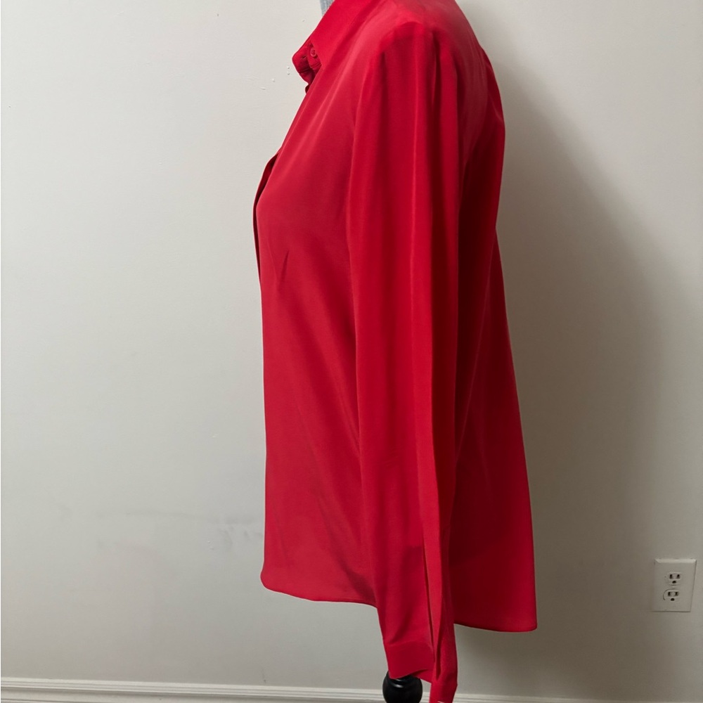 & Other Stories Vibrant Red Silk Blouse - Picture 3 of 6